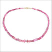Pink Tourmaline Bead Strand Necklace 18KY 18" whole