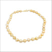 Golden South Sea Drop Pearl Strand Necklace 20" with Parts Clasp 18KY handcrafted pearl necklaces | Jewelsmith Durham, NC