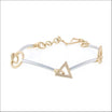 Geometric Open Link Bracelet 18KY Platinum (Consignment)