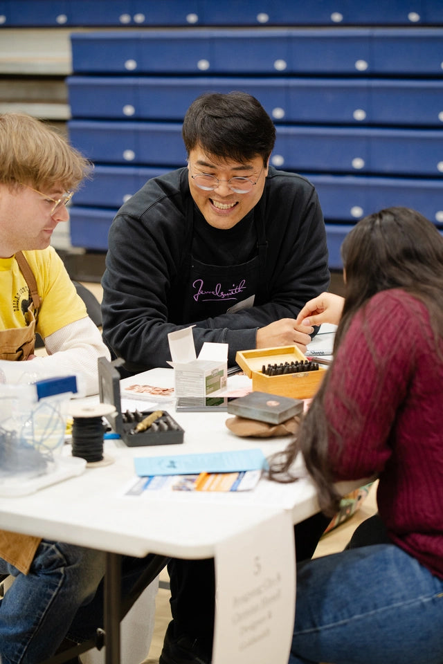 Jewelsmith staff volunteering at Emily K Center's Career Exploration Night— one of many community organizations supported by Jewelsmith Durham NC