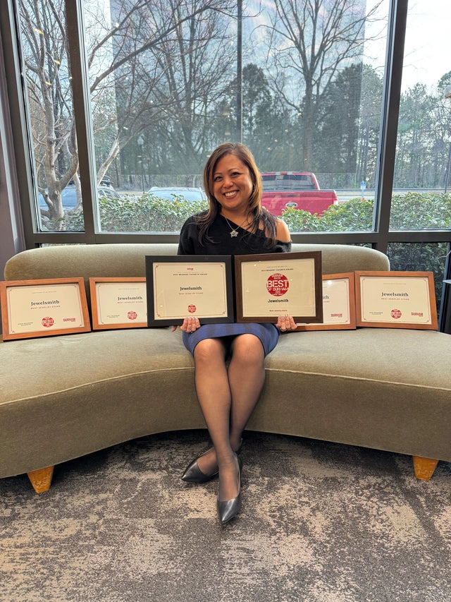 President and Manager, Kristine Wylie with our 7 Durham Magazine Best of Durham Awards