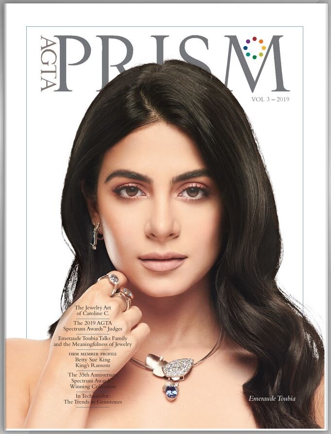 AGTA Prism Magazine Spectrum Award Winning Jewelsmith Necklace on Cover