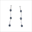 Black Diamond Briolette Earring Jackets 18KW (Consignment) - Jewelsmith - Durham NC - Handcrafted - Earrings