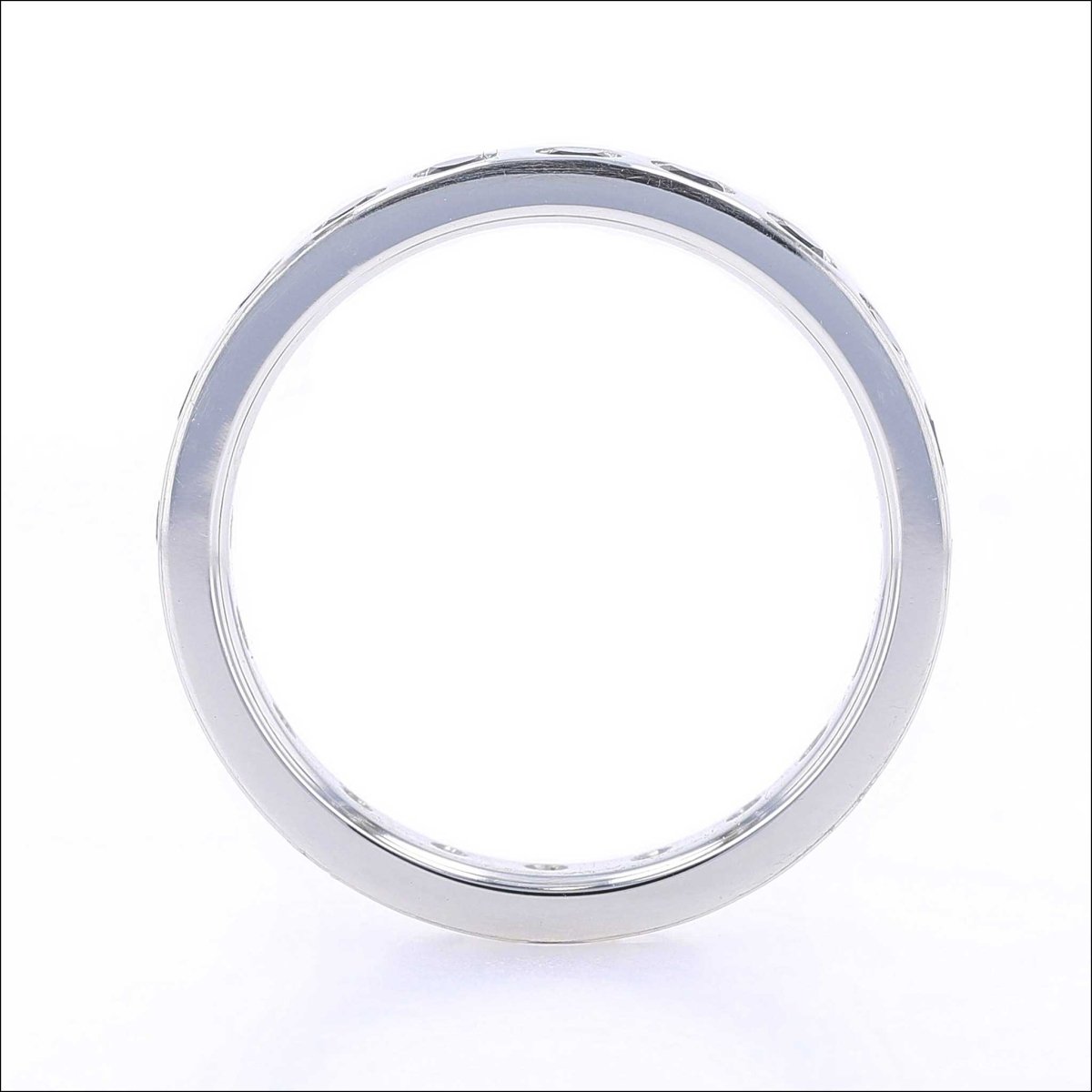 Black Diamond Flush Set Eternity Band Platinum 0.76cttw - JewelsmithBands