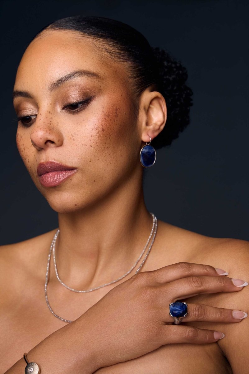 "Blue Candy" Sapphire Ring Platinum - Jewelsmith - Durham NC - Handcrafted - Rings
