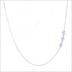 Blue Sapphire Slice Necklace 18KW 14KW 19" - JewelsmithNecklaces