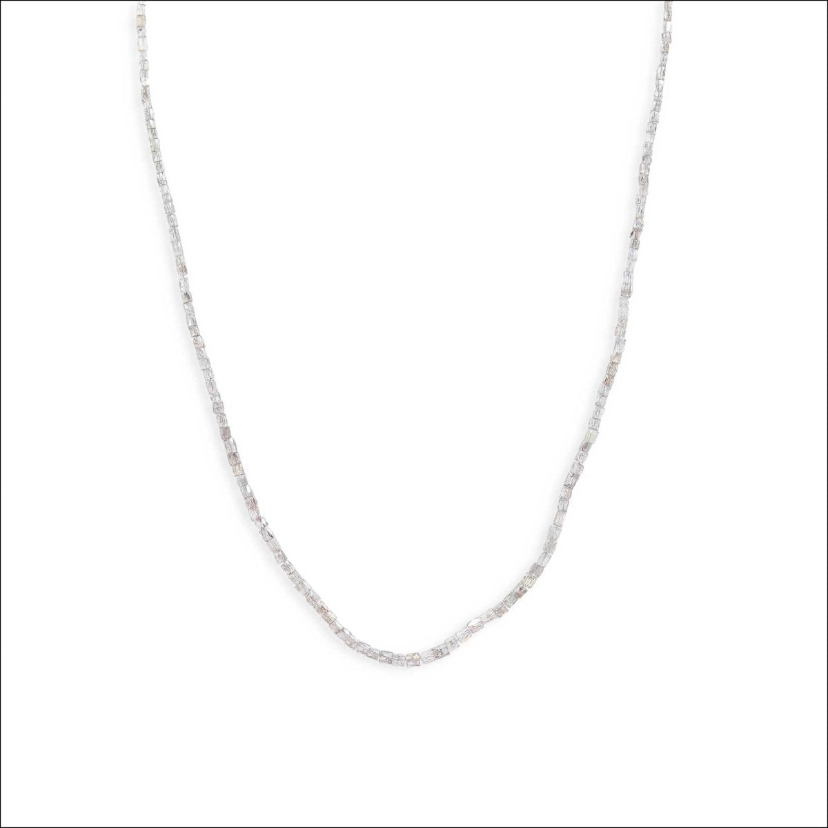 Champagne Diamond Bead Strand Necklace 18KY 17" 19.80cttw - Jewelsmith - Durham NC - Handcrafted - Necklaces