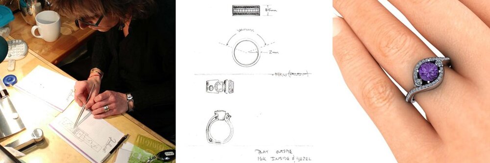 sketches for custom jewelry