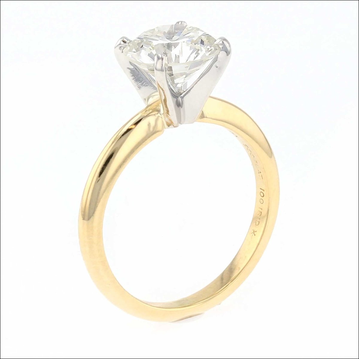 Diamond 2.08ct Solitaire Engagement Ring 18KY Plat - JewelsmithEngagement Rings