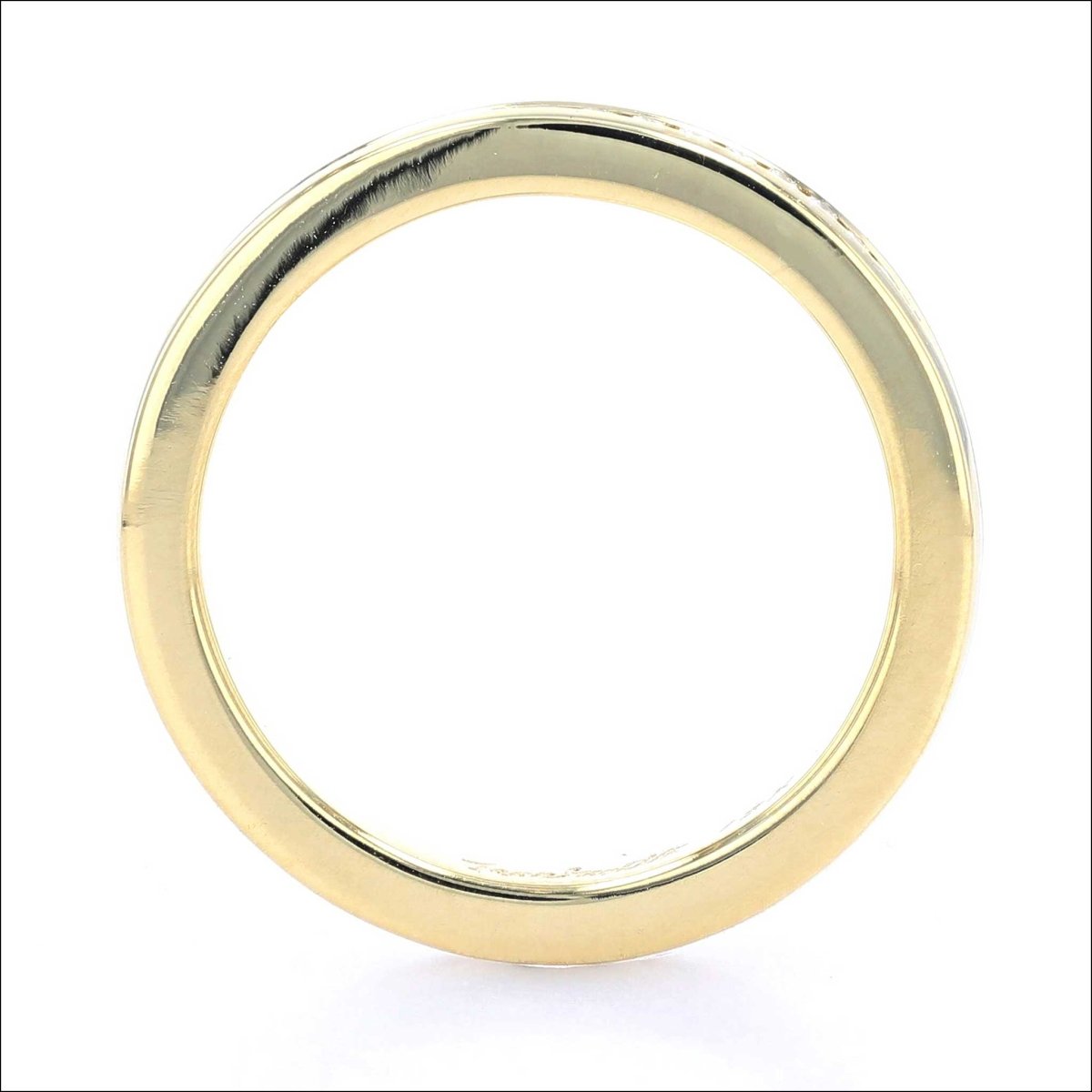 Diamond Channel Set Narrow Eternity Band 18KY 0.32cttw - JewelsmithBands