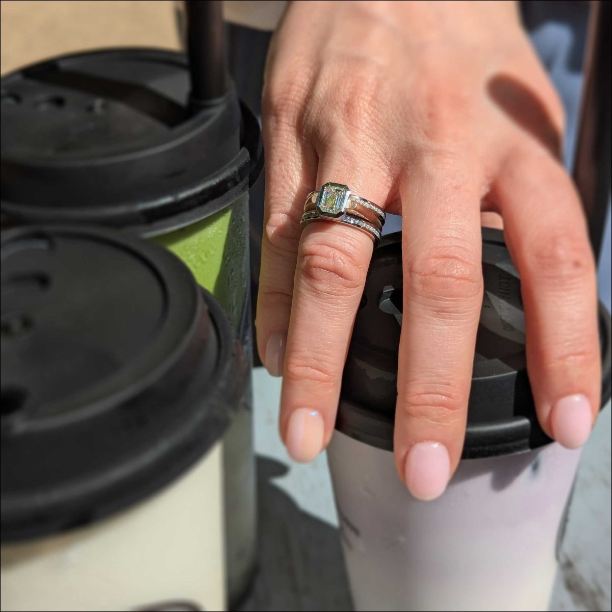 Diamond Channel Set Narrow Eternity Band Platinum 0.31cttw - JewelsmithBands