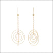 Diamond Cut Orbit Earrings 18KY (Consignment) - Jewelsmith - Durham NC - Handcrafted - Earrings