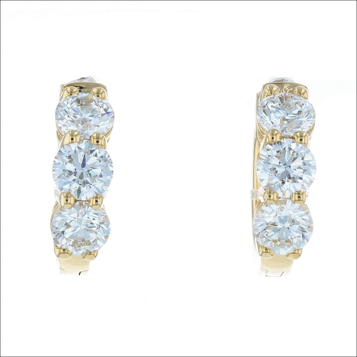 Diamond Hoop Earrings 14KY - JewelsmithEarrings