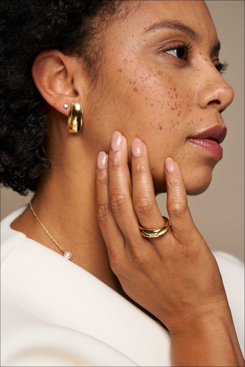 Diamond in a Fold Ring 18KY - JewelsmithRings