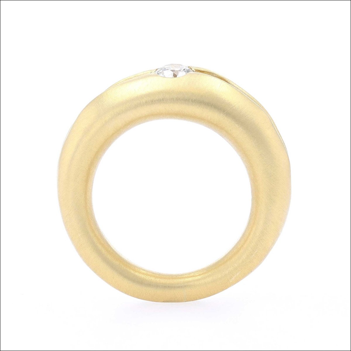 Diamond in a Fold Ring 18KY - JewelsmithRings