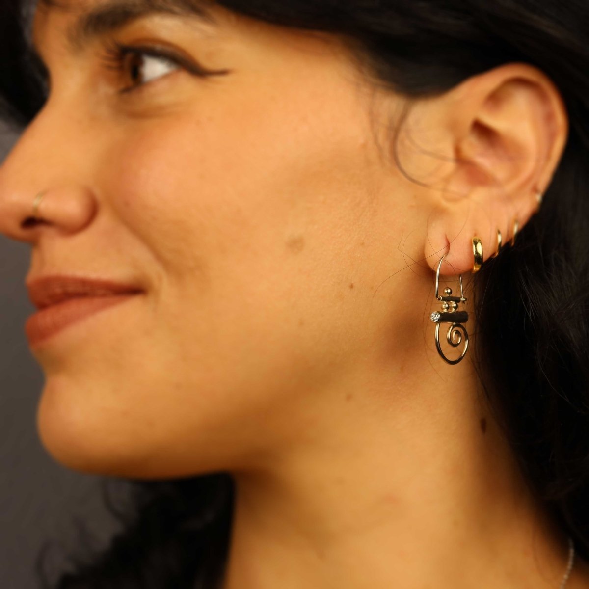 Diamond "Parts" Earrings 14KW - JewelsmithEarrings