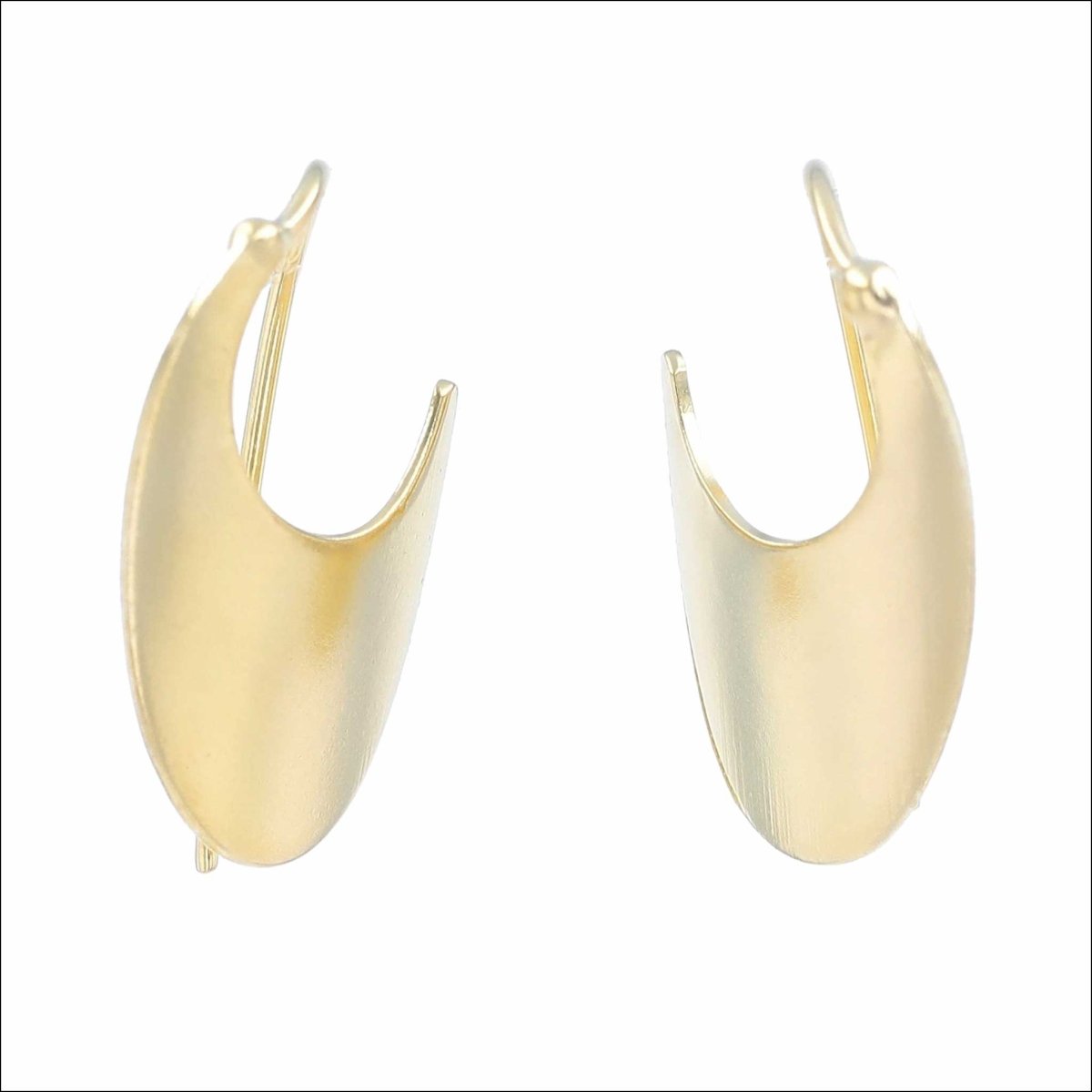 Eclipse Curved Wire Earrings 18KY - JewelsmithEarrings