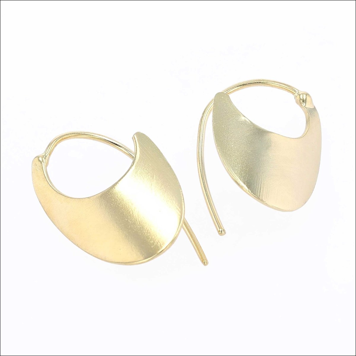 Eclipse Curved Wire Earrings 18KY - JewelsmithEarrings