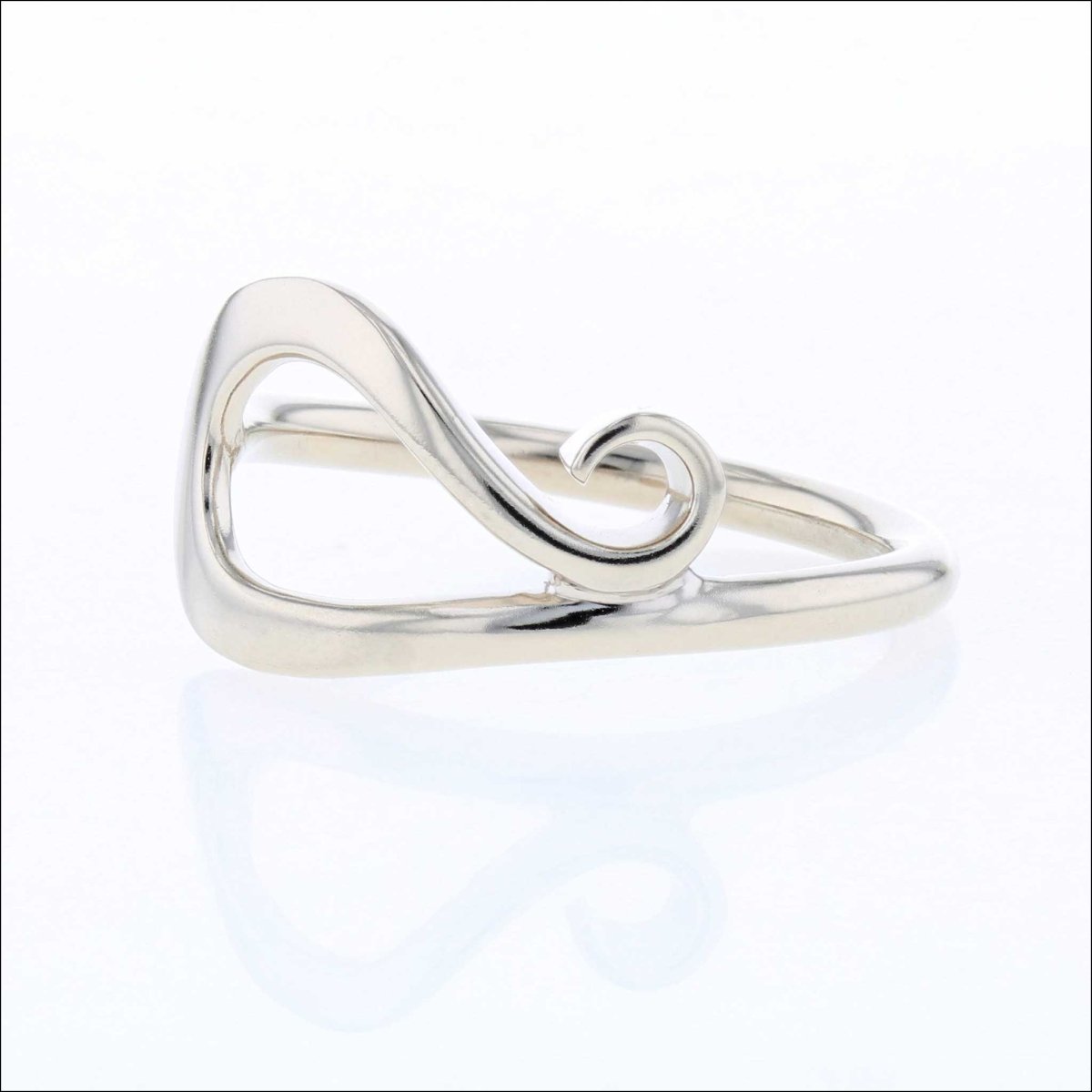 Forged Swirl Ring 14KW - JewelsmithRings