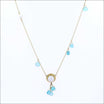 Freshwater and Mabe Pearl and Apatite Bead Y Necklace 16.5" 18KY - JewelsmithNecklaces