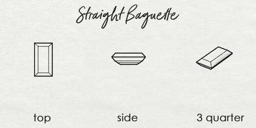 drawing of straight baguette
