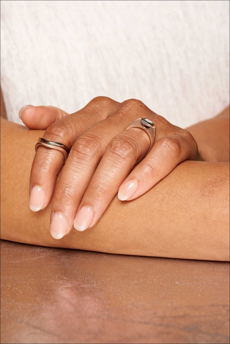 Gentle Curve Band 14K Rose Matte Finish - JewelsmithBands