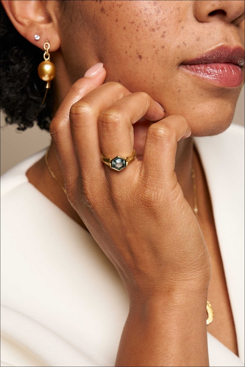 Golden South Sea Pearl Threader Earrings 18KY - JewelsmithEarrings