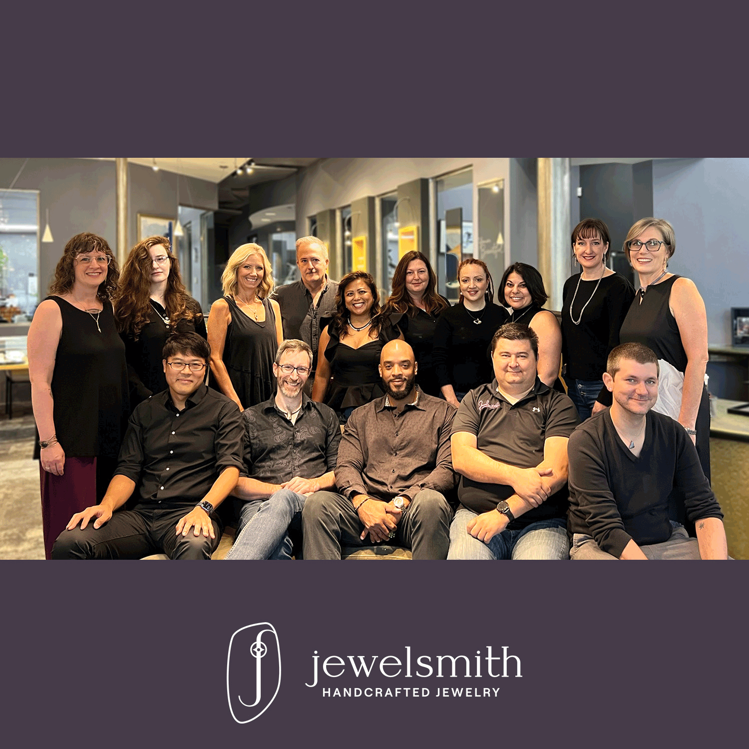Jewelsmith group photo shifts between serious and silly
