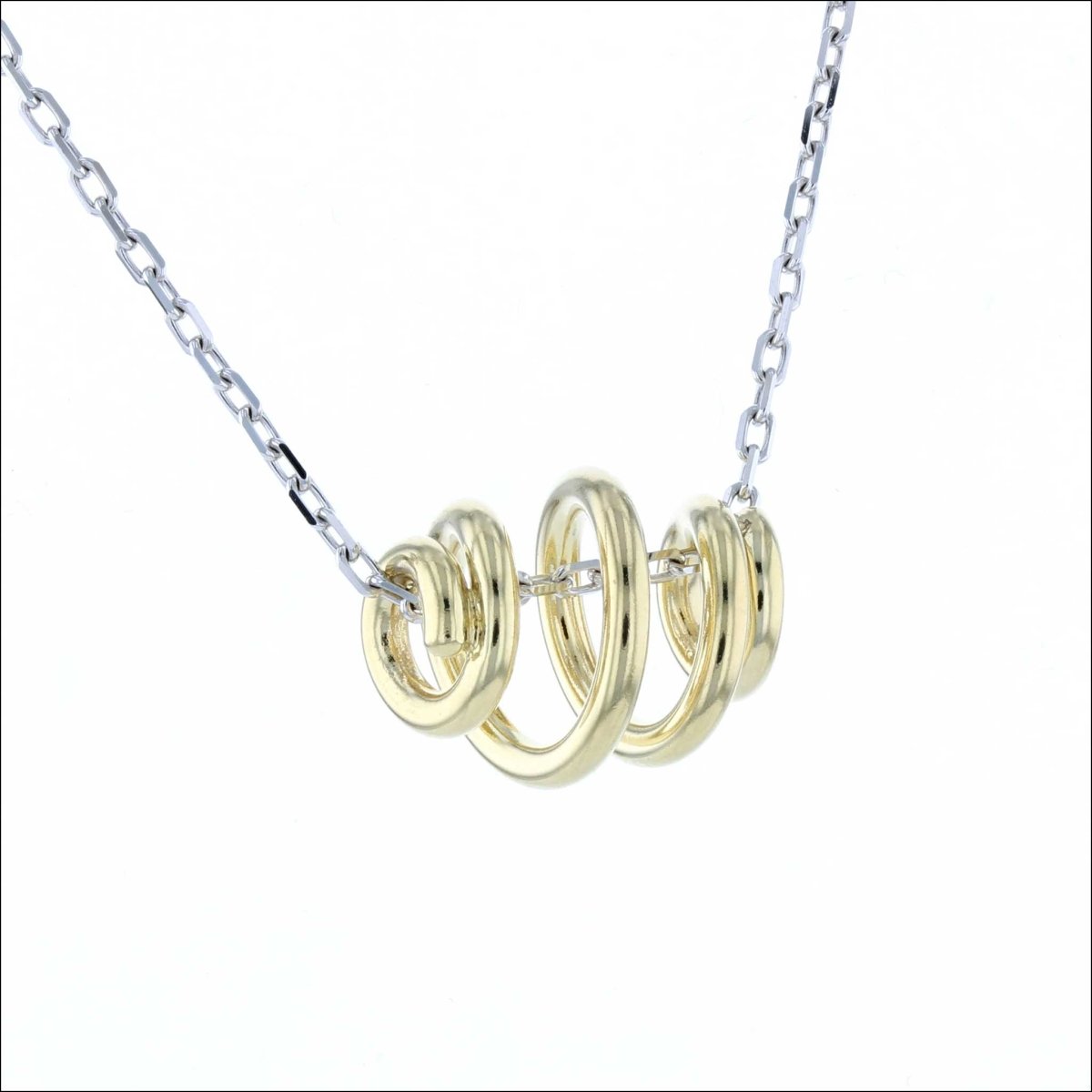 Horizontal Helix Slide Pendant 18KY - JewelsmithPendants