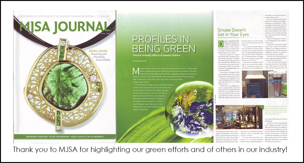 mjsa article about jewelsmiths green efforts