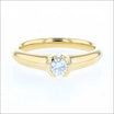 Partial Bezel Diamond Engagement Ring 18KY (Consignment) - JewelsmithEngagement Rings