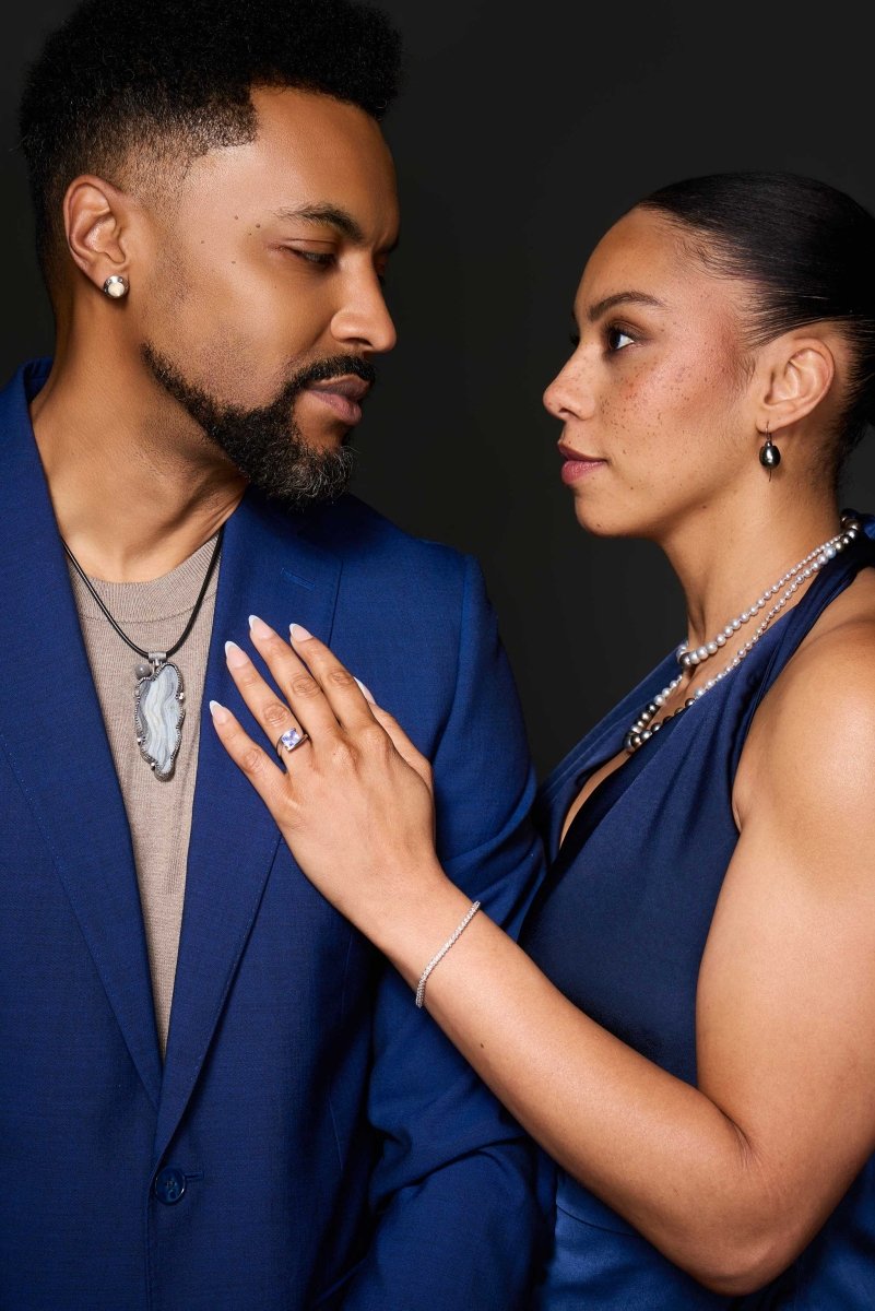Peacock Gray Tahitian Pearl Wire Earrings 14KW - Jewelsmith - Durham NC - Handcrafted - Earrings