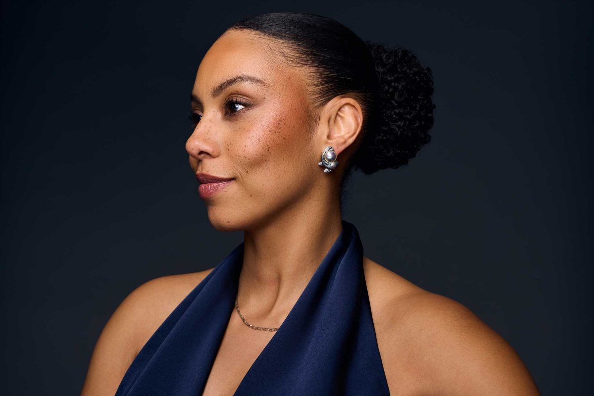 Sea of Cortez Mabé Pearl Koi Fish Stud Earrings Sterling Silver - Jewelsmith - Durham NC - Handcrafted - Earrings