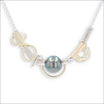 Tahitian Pearl Diamond Parts Necklace 18KY 14KW with 10 Parts - JewelsmithNecklaces