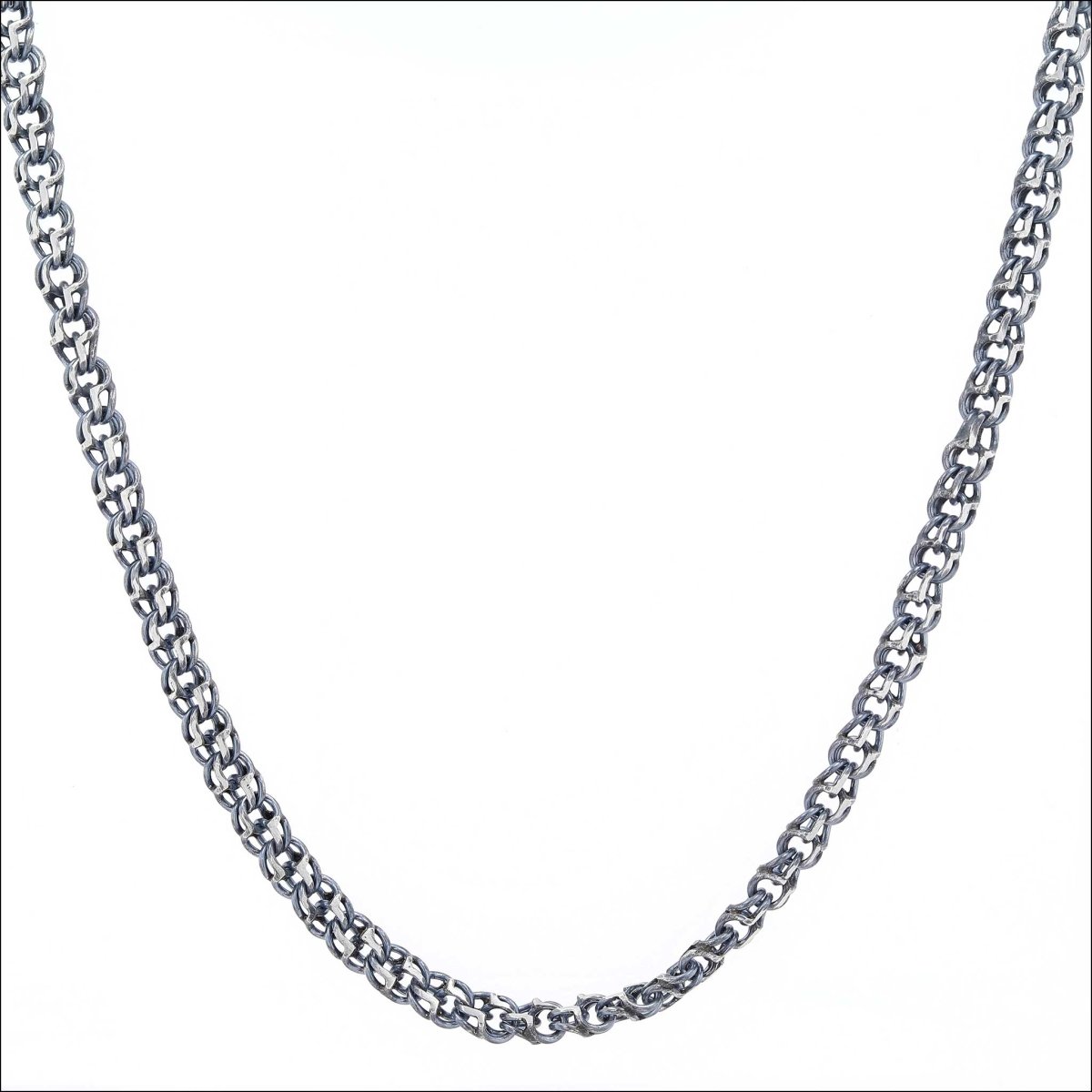 Woven Link Handmade Chain Necklace Sterling Silver - JewelsmithNecklaces