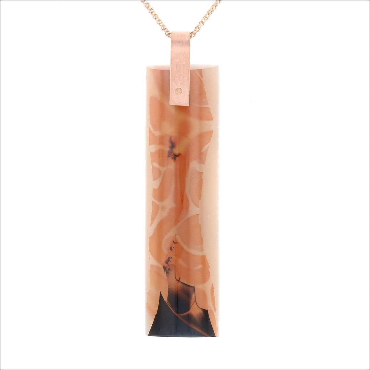 Agate Pendant 14K Rose - JewelsmithPendants