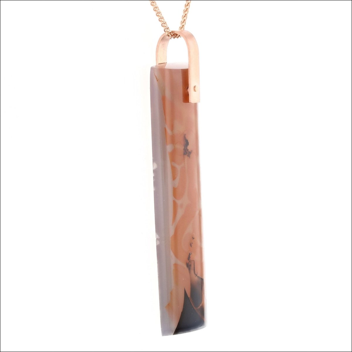 Agate Pendant 14K Rose - JewelsmithPendants