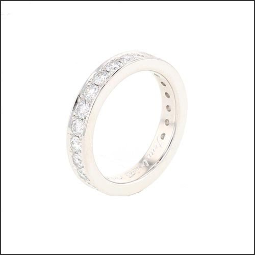 Bead Set Diamond Eternity Band Platinum - JewelsmithBands