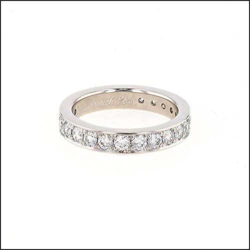 Bead Set Diamond Eternity Band Platinum - JewelsmithBands