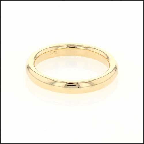Comfort Fit Half Round 3mm Band 18KY - JewelsmithBands