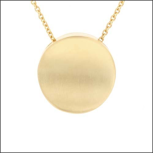 Concave Disc Slide Pendant 18KY - JewelsmithPendants