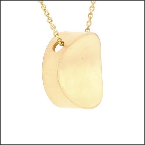 Concave Disc Slide Pendant 18KY - JewelsmithPendants