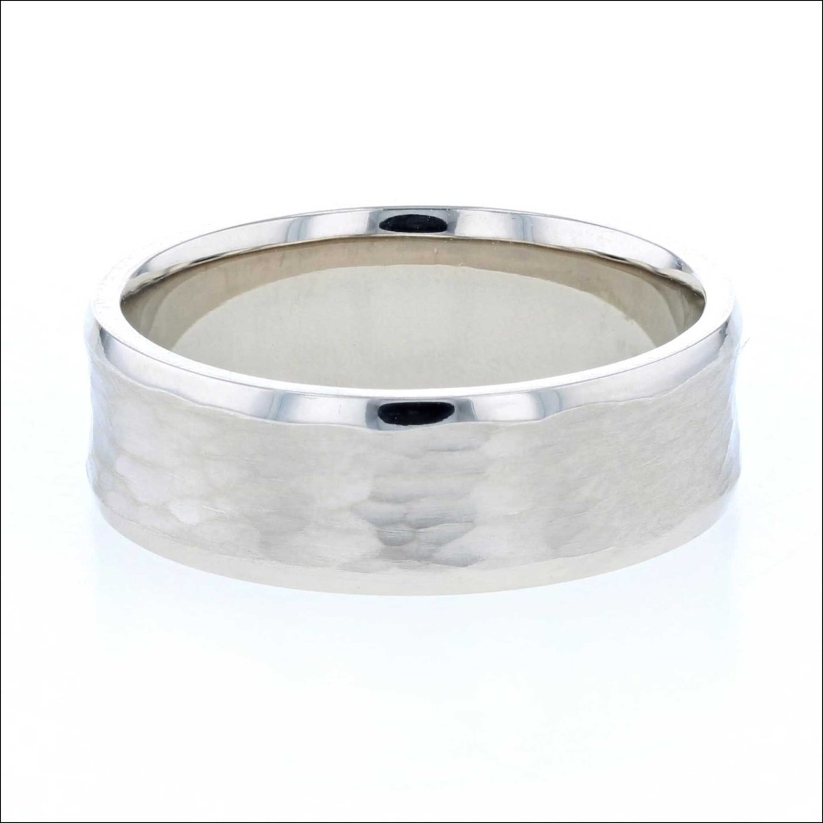 Concave Wedding Band 14KW - JewelsmithBands