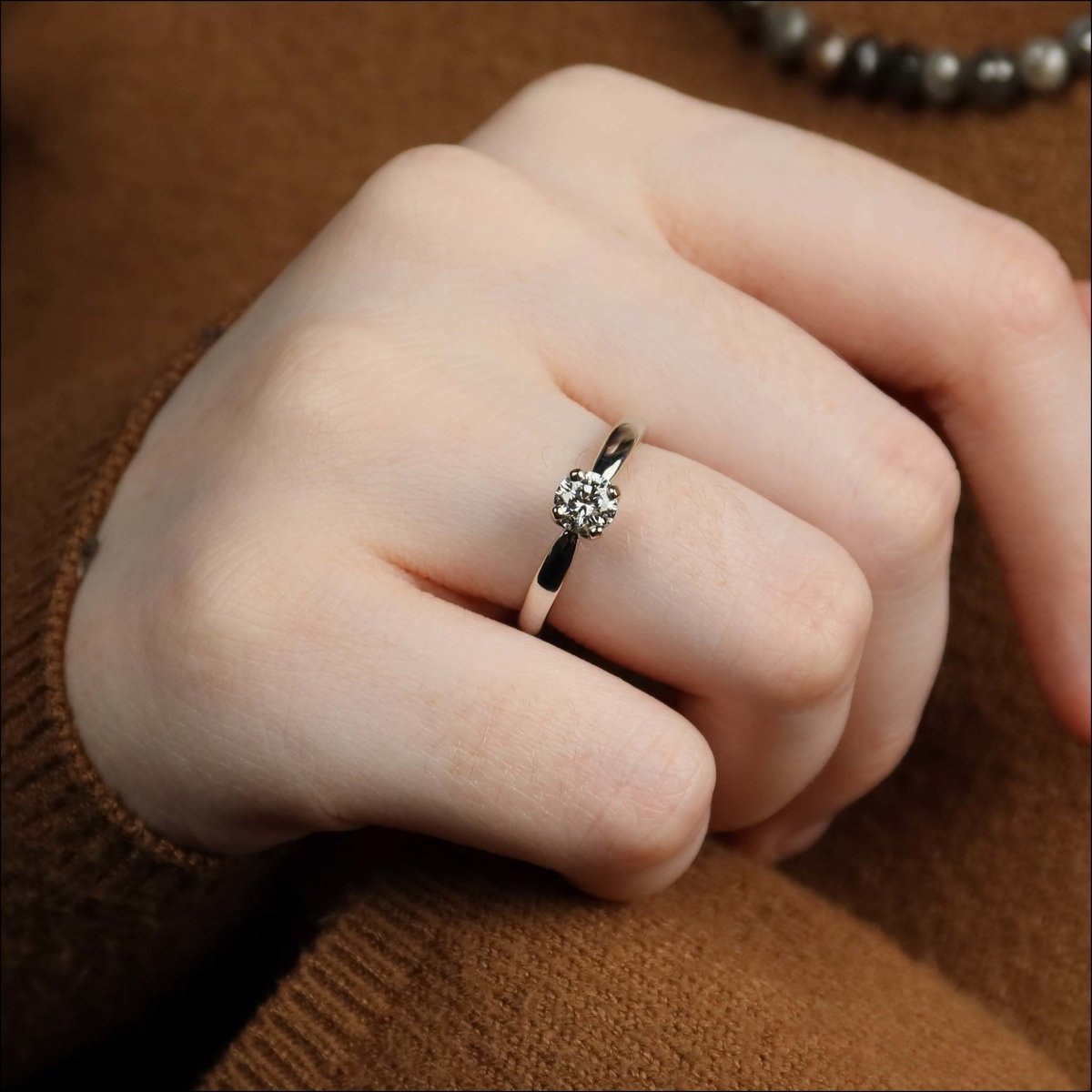 Diamond 4-Prong Solitaire Engagement Ring Platinum - JewelsmithEngagement Rings