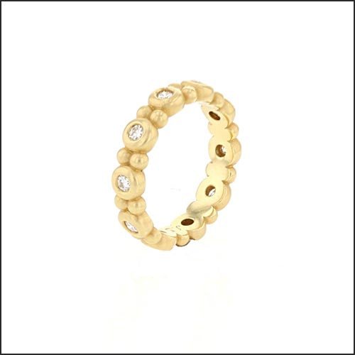 Diamond Bubble Eternity Band 18KY - JewelsmithBands