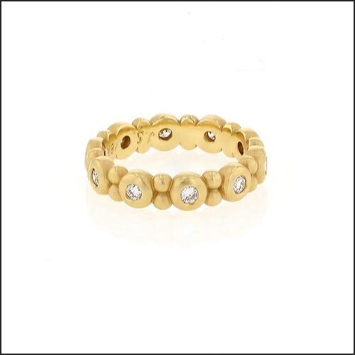 Diamond Bubble Eternity Band 18KY - JewelsmithBands