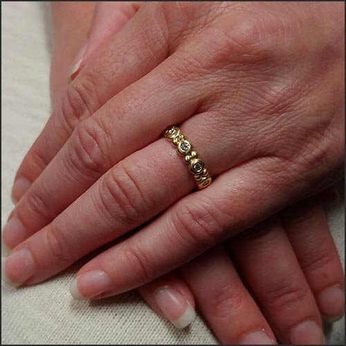 Diamond Bubble Eternity Band 18KY - JewelsmithBands