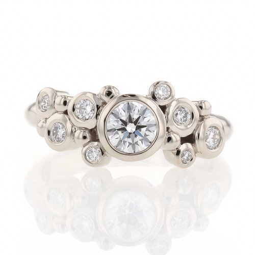 Diamond Bubble Ring 14KW - JewelsmithRings
