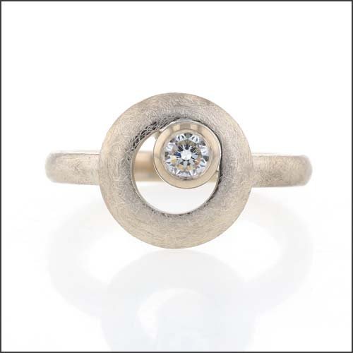 Diamond Circle Ring 14KW - JewelsmithEngagement Rings