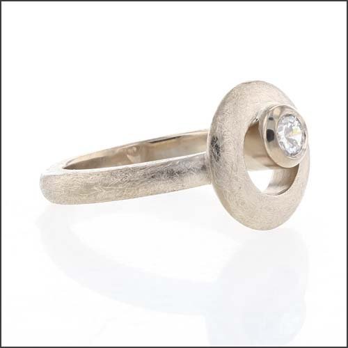 Diamond Circle Ring 14KW - JewelsmithEngagement Rings
